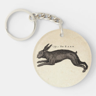 Antique Natural History Art The Hare Keychain