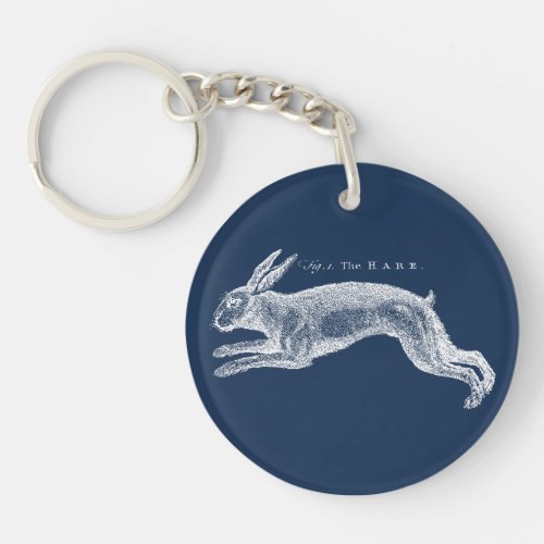 Antique Natural History Art The Hare Keychain