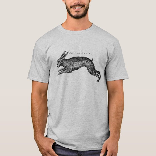 Antique Natural History Art The Hare T-Shirt (Front)