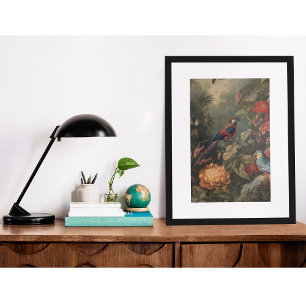 Antique Naturalist Parrot Paradise Art Photo Print