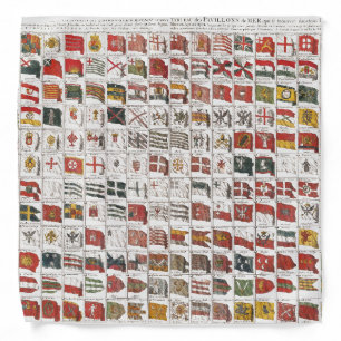 Antique Nautical Flags of the World Poster Bandana