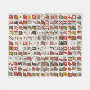 Antique Nautical Flags of the World Poster Fleece Blanket