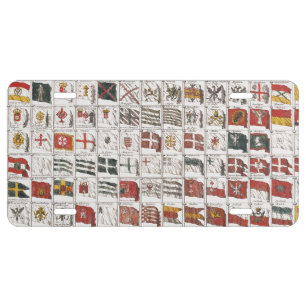 Antique Nautical Flags of the World Poster License Plate