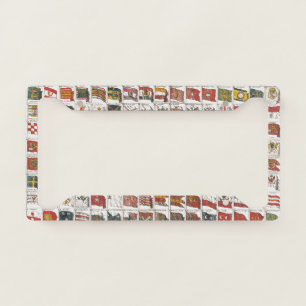 Antique Nautical Flags of the World Poster License Plate Frame
