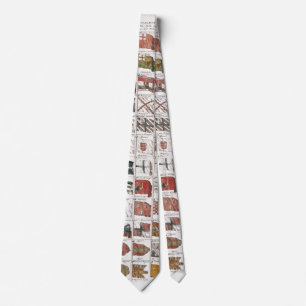 Antique Nautical Flags of the World Poster Neck Tie