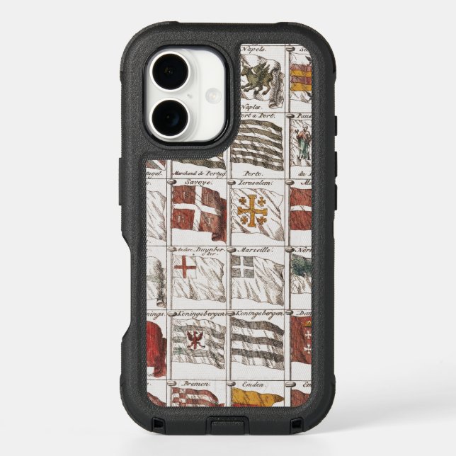 Antique Nautical Flags of the World Poster Otterbox iPhone Case (Back)