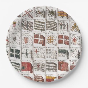 Antique Nautical Flags of the World Poster Paper Plates