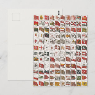 Antique Nautical Flags of the World Poster Postcard