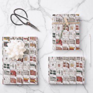Antique Nautical Flags of the World Poster Wrapping Paper Sheets
