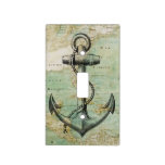 Antique Nautical Map &amp; Anchor Light Switch Cover at Zazzle