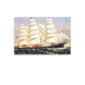 Antique Nautical Sailing Ship Currier & Ives Canvas Print