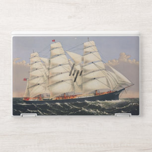 Antique Nautical Sailing Ship Currier & Ives HP Laptop Skin