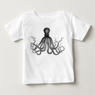 Antique Nautical Steampunk Octopus Vintage Kraken Baby T-Shirt
