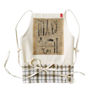 Antique Necropsy Kits,Zombie Apoalypse,Vintage Art Zazzle HEART Apron