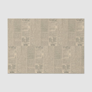 Antique Newspaper Tissue Paper