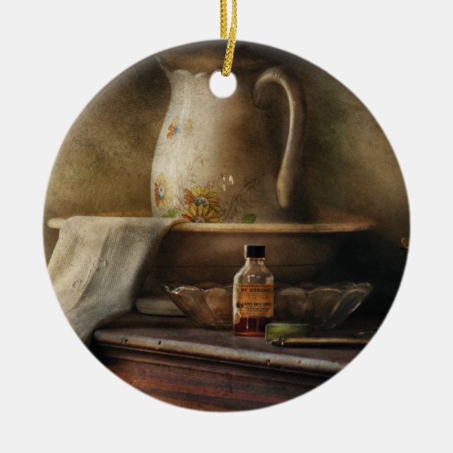 Antique - Nostalgia - The Water Pitcher Ceramic Ornament (Front)