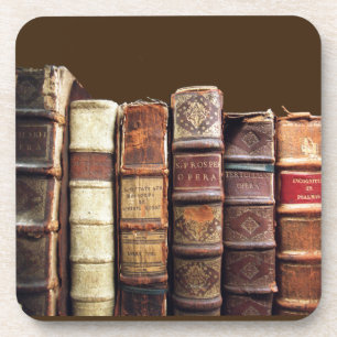 Antique Old Books Vintage Tomes Gift Coaster