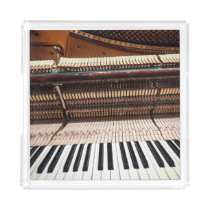 Antique Old Concert Piano Photo Acrylic Tray