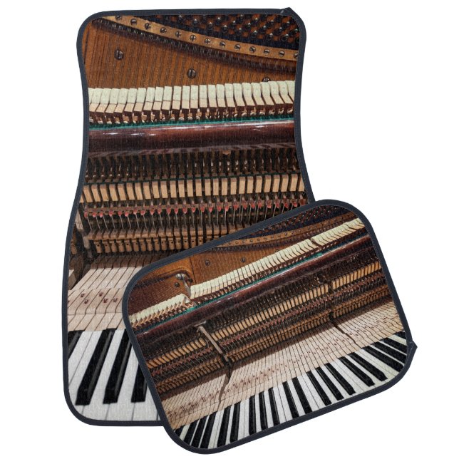 Antique Old Concert Piano Photo Car Floor Mat (Set)
