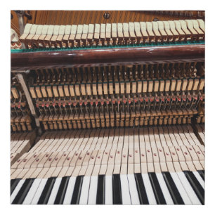Antique Old Concert Piano Photo Faux Canvas Print