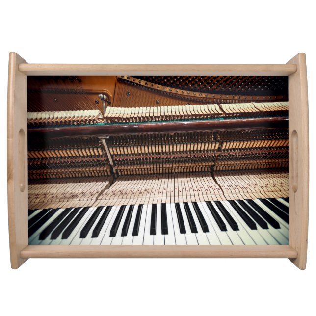 Antique Old Concert Piano Photo Serving Tray (Front)