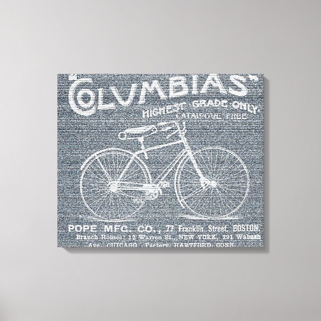 Antique Old Fashioned Bicycle Jeans Canvas Print (Front)