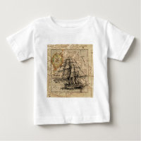 Antique Old General France Map & Ship