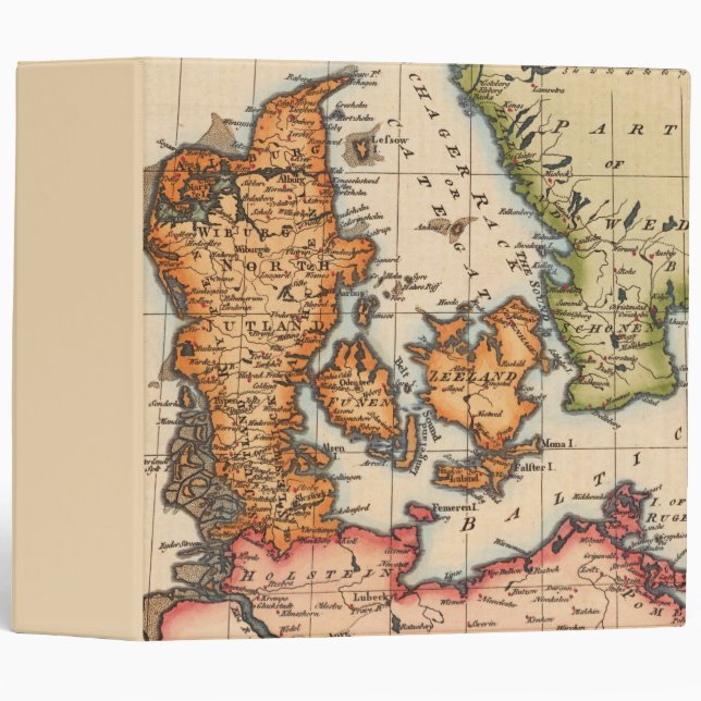 Antique Old Map Inspired (10) 3 Ring Binder (Front/Spine)