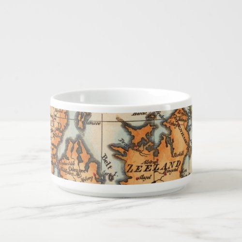 Antique Old Map Inspired 10 Bowl