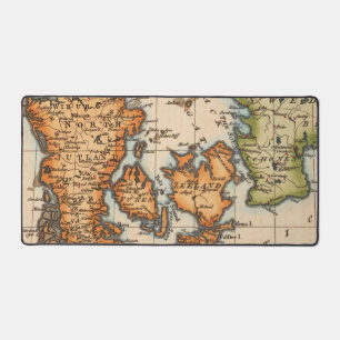 Antique Old Map Inspired (10) Desk Mat