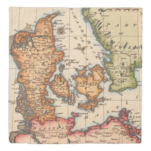 Antique Old Map Inspired 10 Duvet Cover