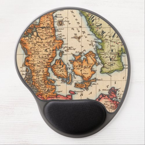 Antique Old Map Inspired 10 Gel Mouse Pad