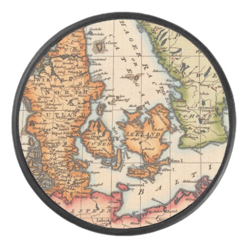 Antique Old Map Inspired 10 Hockey Puck