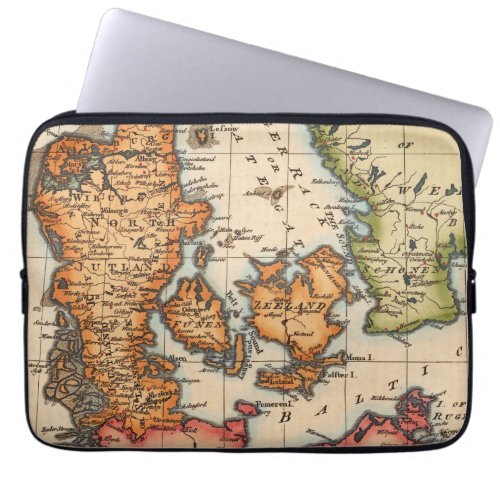 Antique Old Map Inspired 10 Laptop Sleeve
