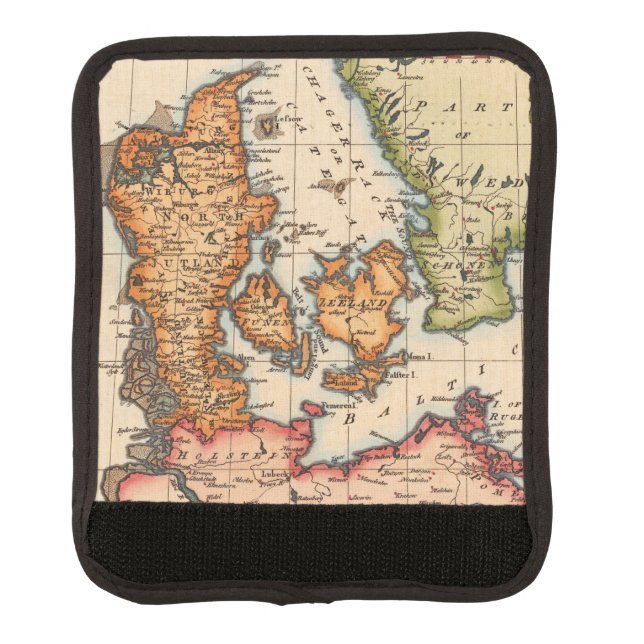 Antique Old Map Inspired (10) Luggage Handle Wrap (Front)