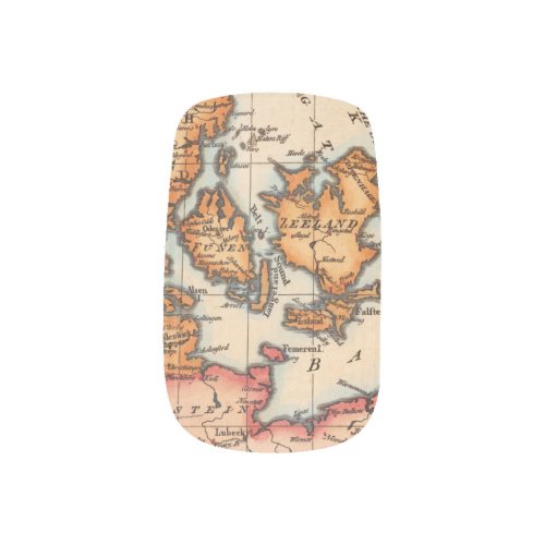 Antique Old Map Inspired 10 Minx Nail Art