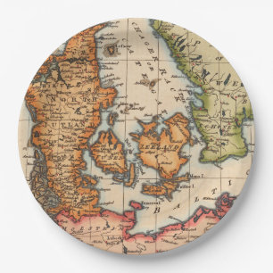 Antique Old Map Inspired (10) Paper Plates