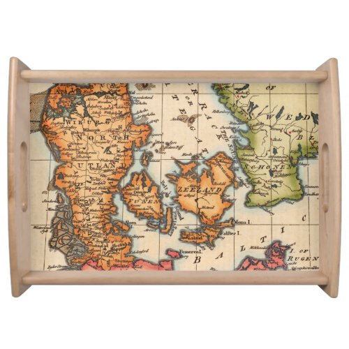 Antique Old Map Inspired 10 Serving Tray