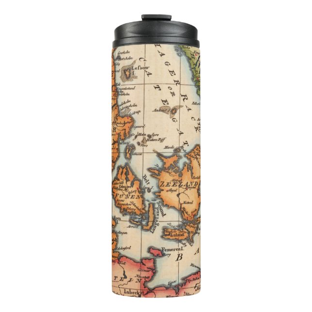 Antique Old Map Inspired (10) Thermal Tumbler (Front)