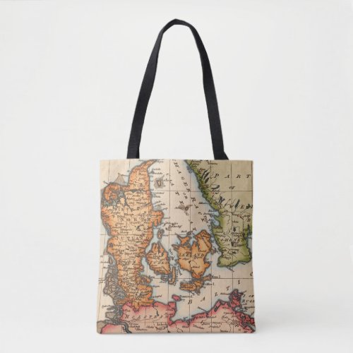Antique Old Map Inspired 10 Tote Bag