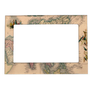 Antique Old Map Inspired (11) Magnetic Frame