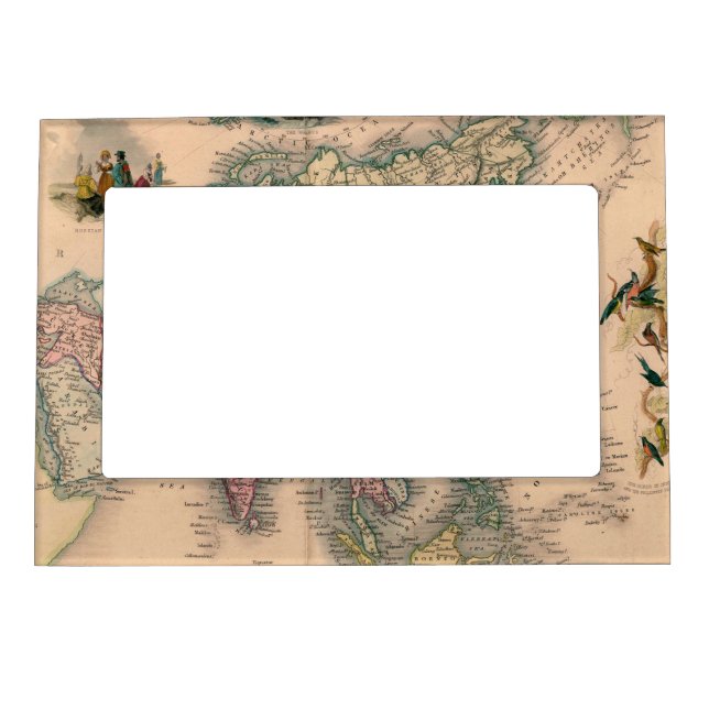 Antique Old Map Inspired (11) Magnetic Frame (Front)
