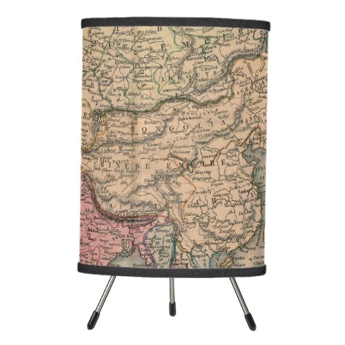 Antique Old Map Inspired 11 Tripod Lamp