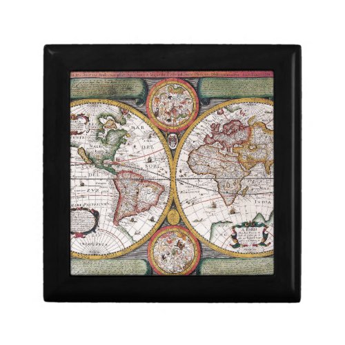 Antique Old Map Inspired 12 Gift Box