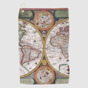 Antique Old Map Inspired (12) Golf Towel