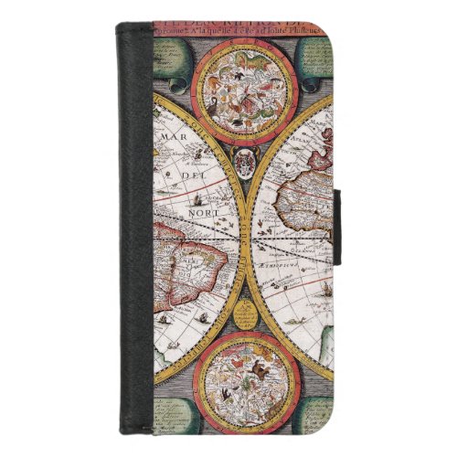 Antique Old Map Inspired 12 iPhone 87 Wallet Case