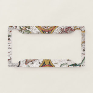 Antique Old Map Inspired (12) License Plate Frame
