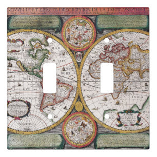 Antique Old Map Inspired (12) Light Switch Cover