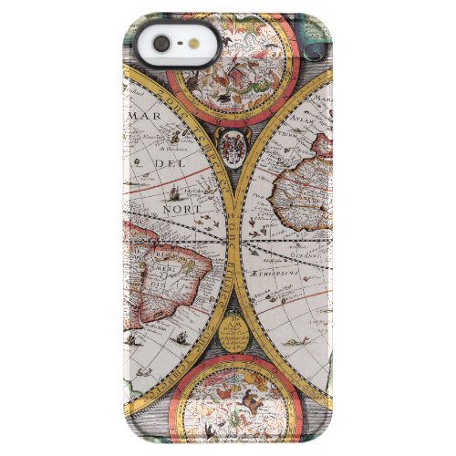 Antique Old Map Inspired 12 Clear iPhone SE55s Case