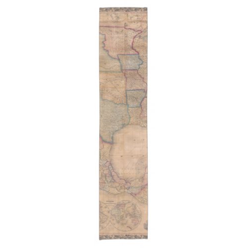 Antique Old Map Inspired 13 Short Table Runner